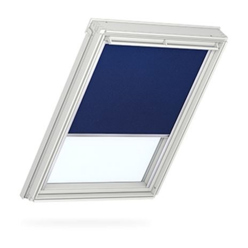 Velux DSL napelemes működtetésű fényzáró roló szálcsiszolt alumínium vezetősínekkel