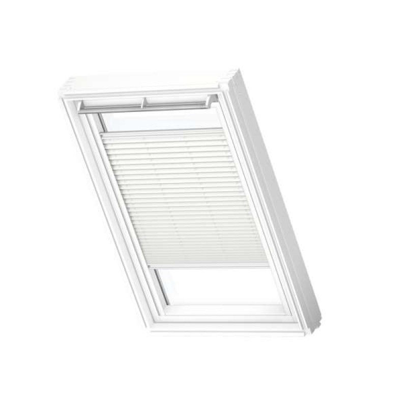 Velux fényáteresztő pliszé - kézi működtetésű (FHL), fehér vezetősínekkel